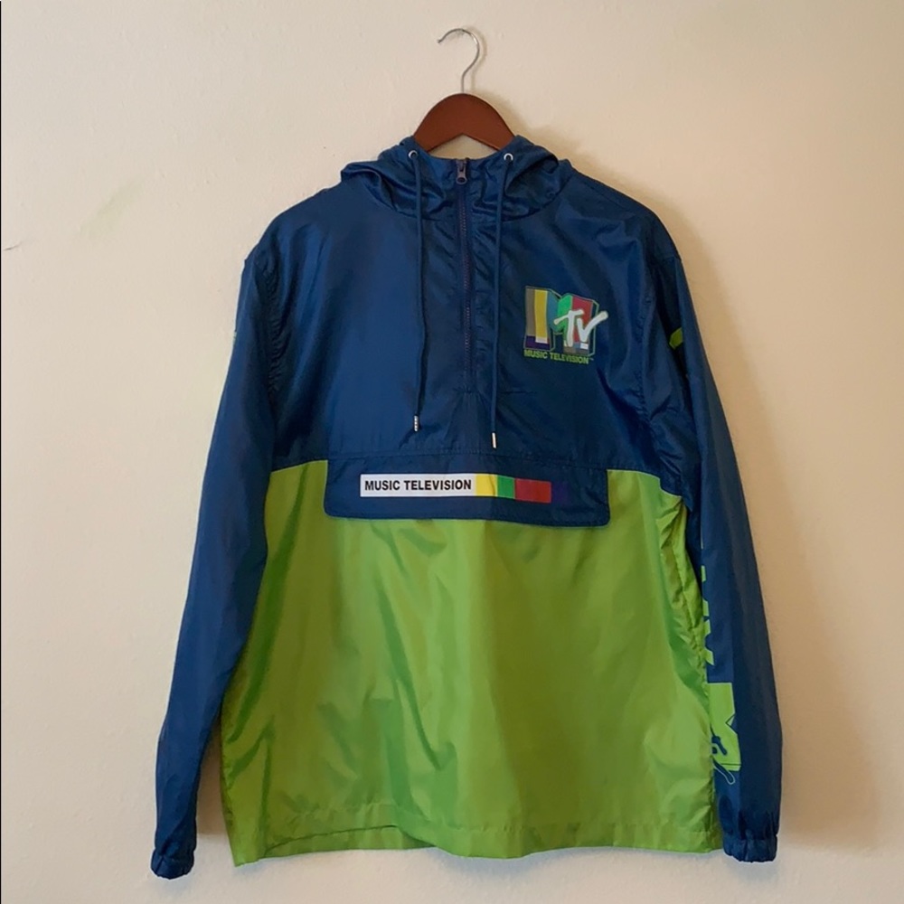 Vintage 2000’s MTV 1/4 Zip Windbreaker Hoodie